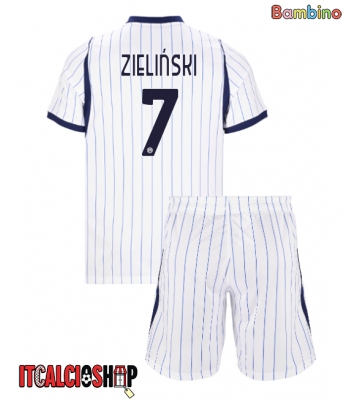 Inter Milan Piotr Zielinski #7 Seconda Maglia Bambino 2026-27 Manica Corta (+ Pantaloni corti)